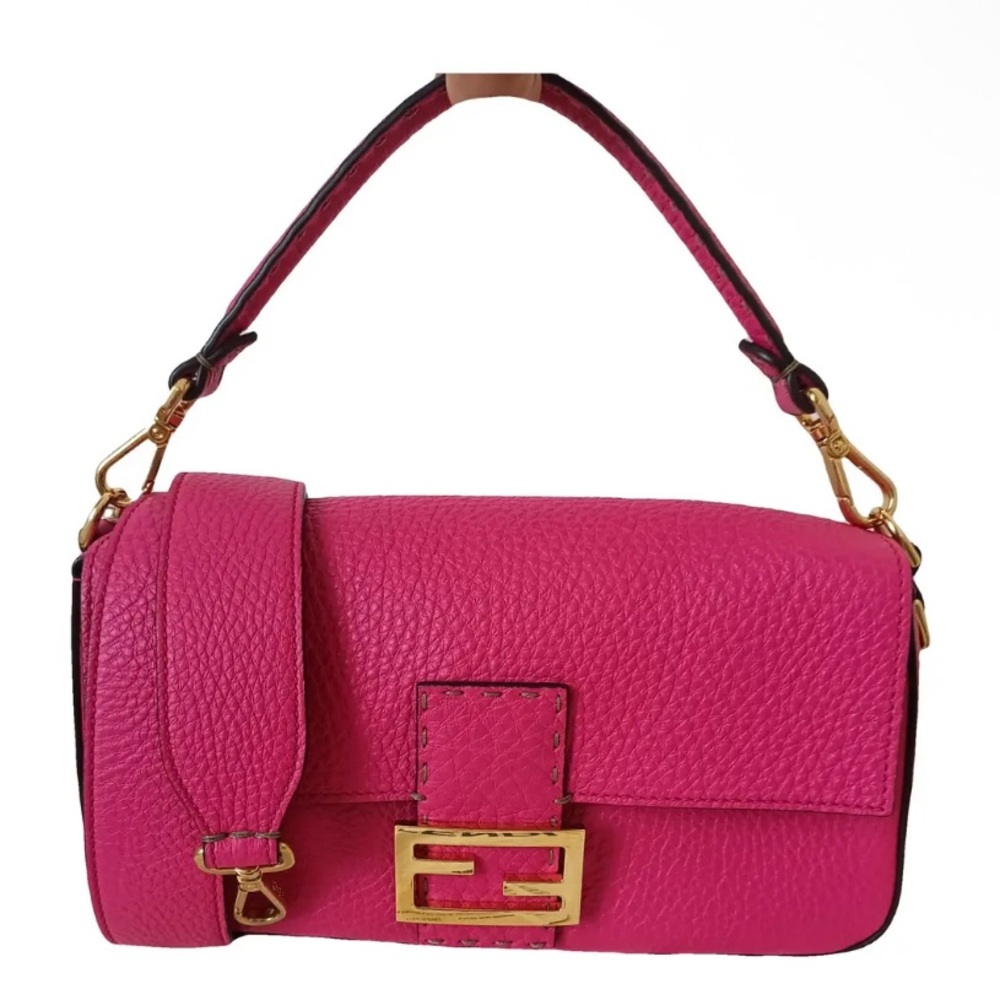 Fendi Baguette Gained Leather AUTHENTIC